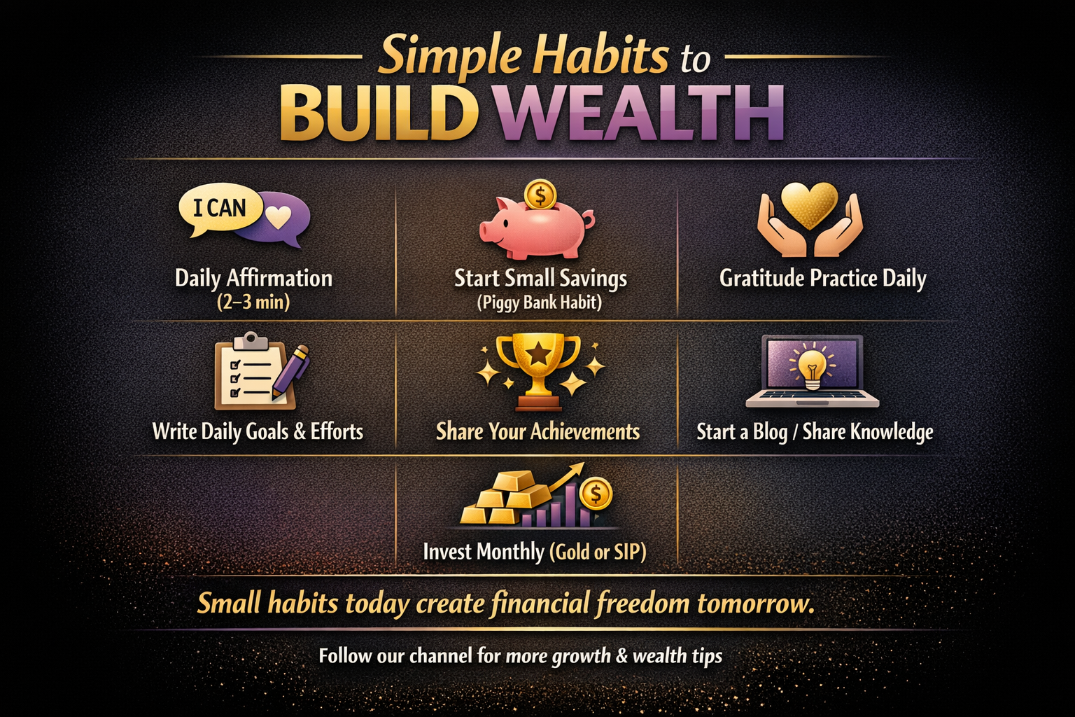 “Small habits today can create financial freedom tomorrow.”
