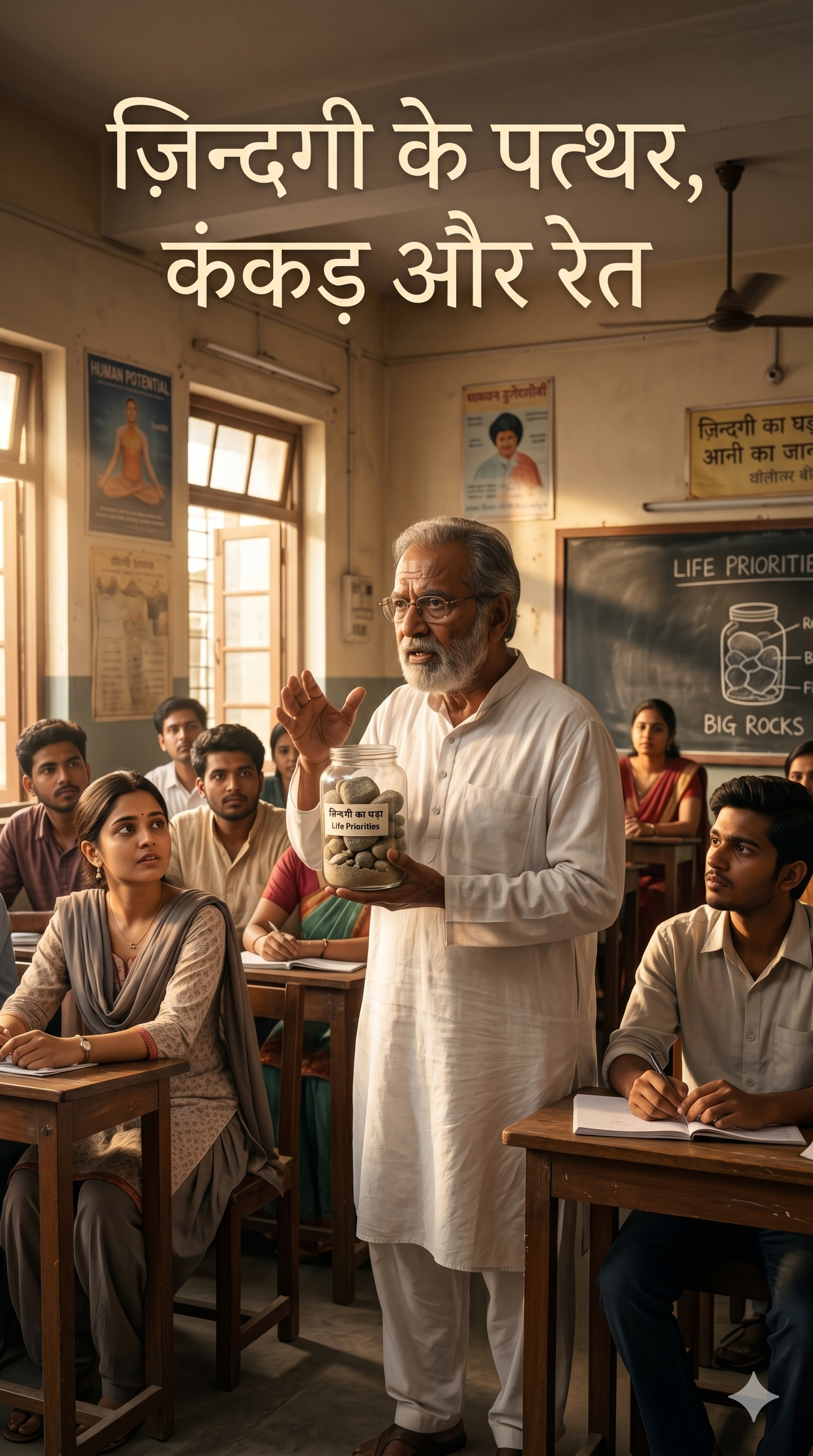 ज़िन्दगी के पत्थर, कंकड़ और रेत