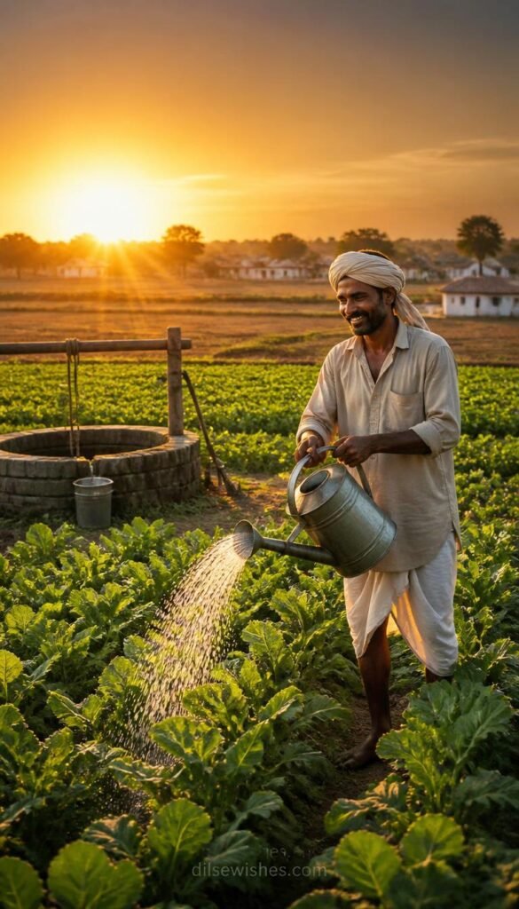Indian farmer working
