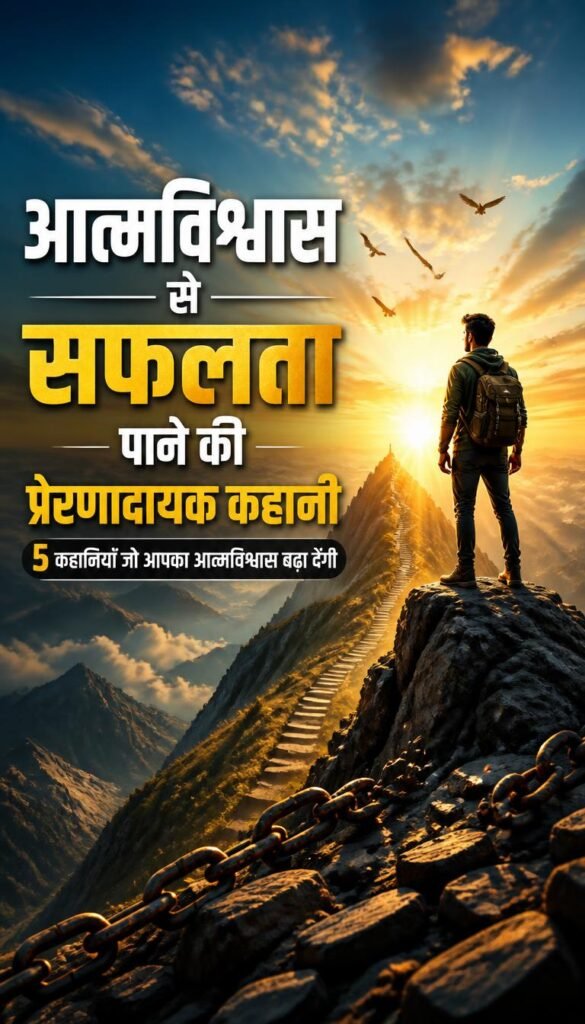 मेहनत और धैर्य से सफलता की प्रेरणादायक कहानी दर्शाता हुआ पर्वत पर चढ़ता हुआ युवा