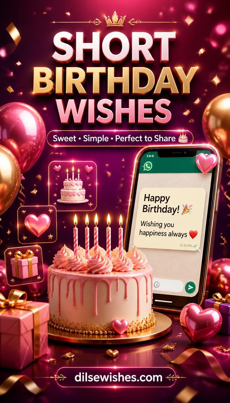 101+ Short Birthday Wishes: Short & Sweet Birthday Messages
