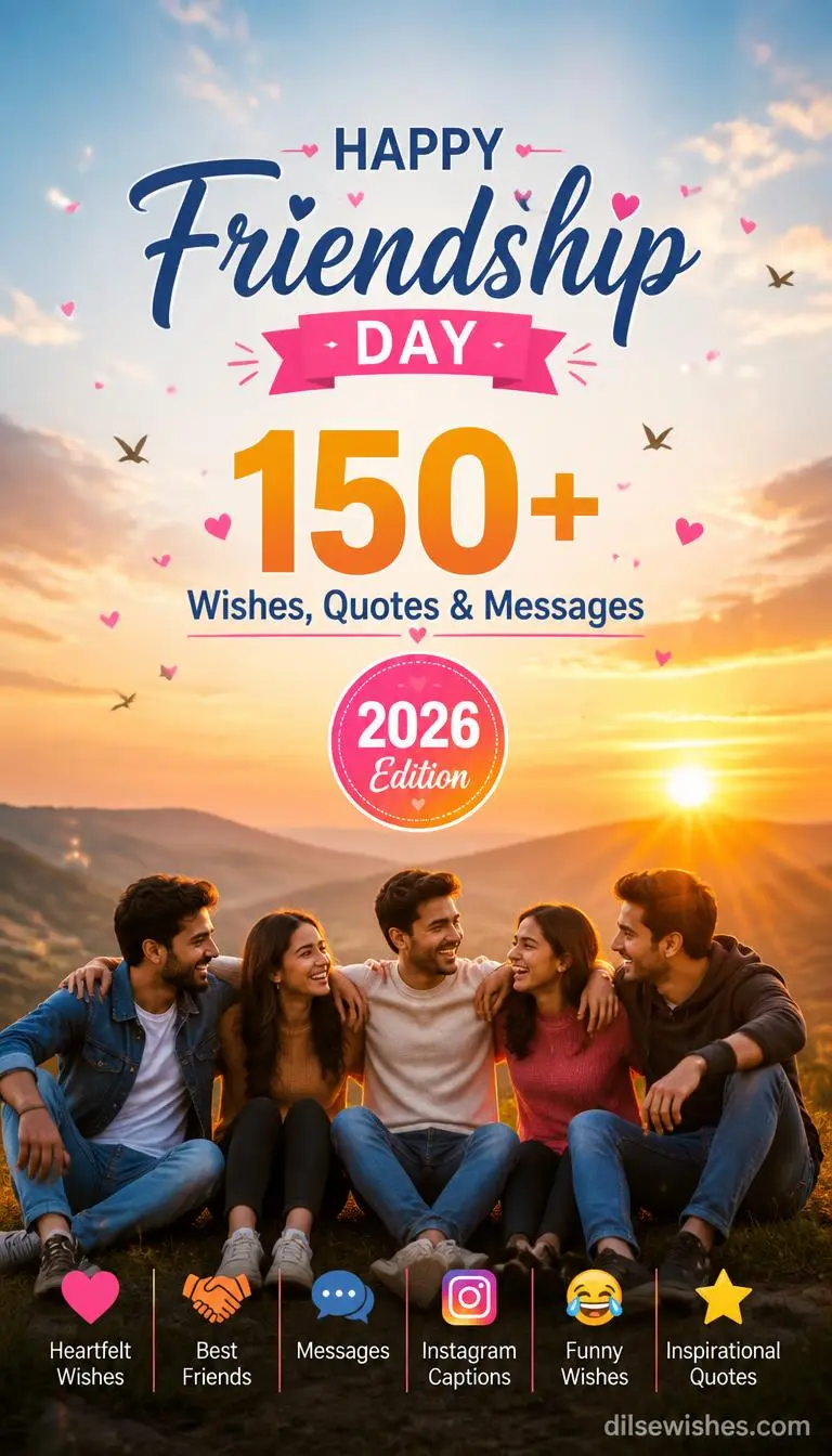 150+ Happy Friendship Day Wishes and Quotes (2026) | Best Messages for Friends