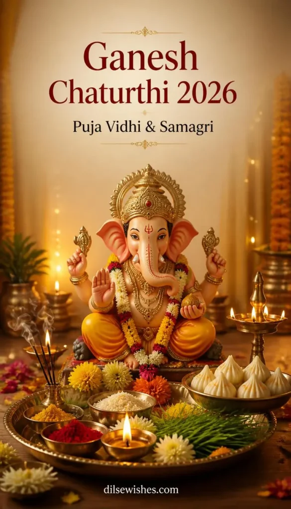 Ganesh Chaturthi 2026 Puja Vidhi: Ganpati Sthapana, Samagri, Mantra & Aarti 2 Ganesh Chaturthi 2026 Puja Vidhi and Ganpati Sthapana